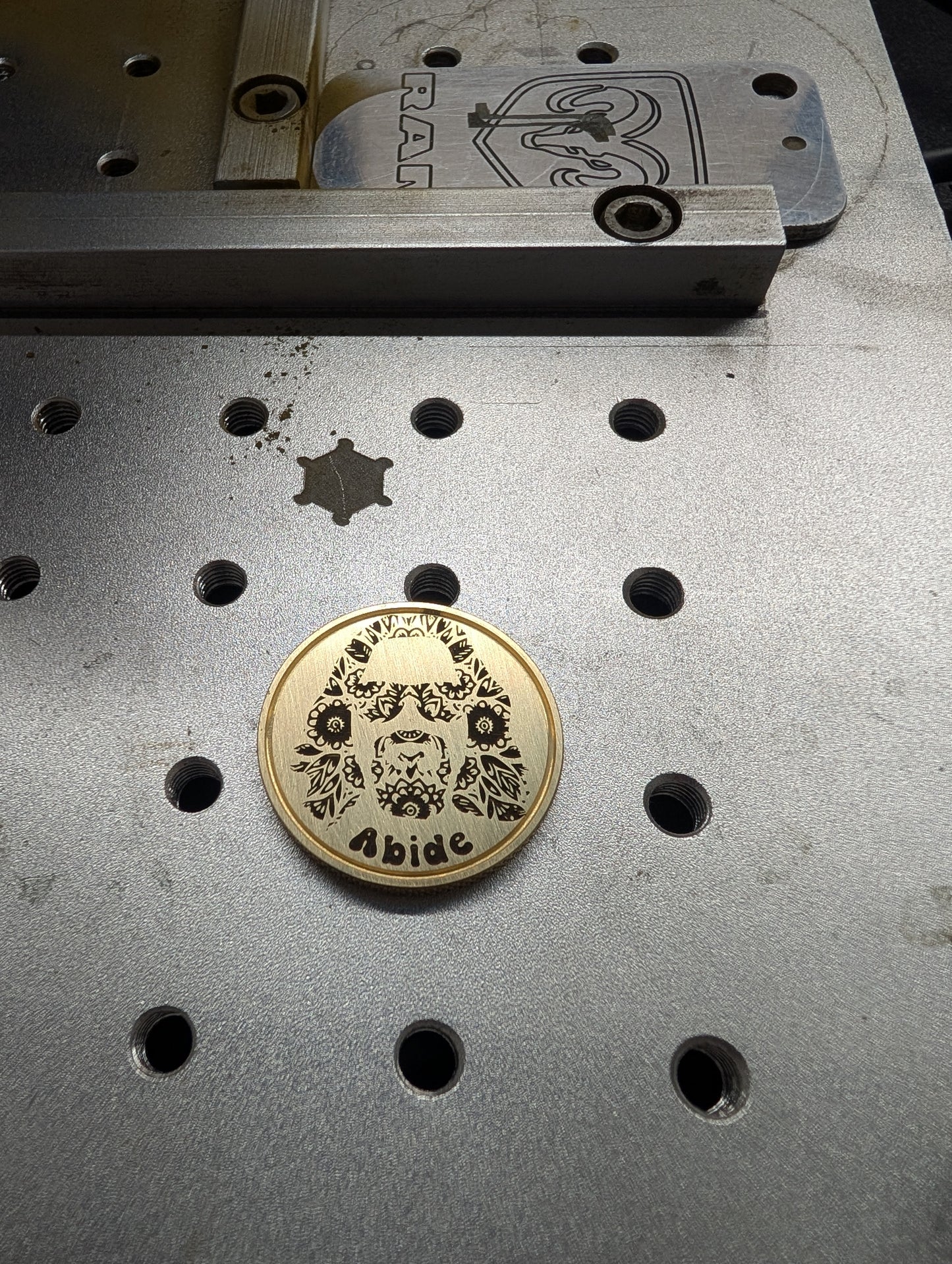 The Dude Sugar Skull CNC Machined Laser Engraved Golf Ball Marker