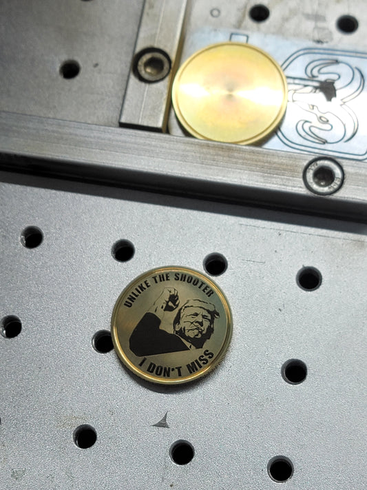 The Donald- Solid Brass CNC Machined Laser Engraved Golf Ball Marker