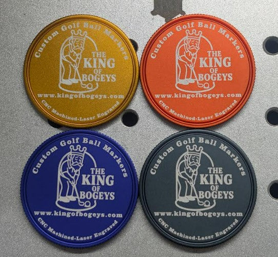Custom CNC Machined Anodized Aluminum Golf Ball Marker