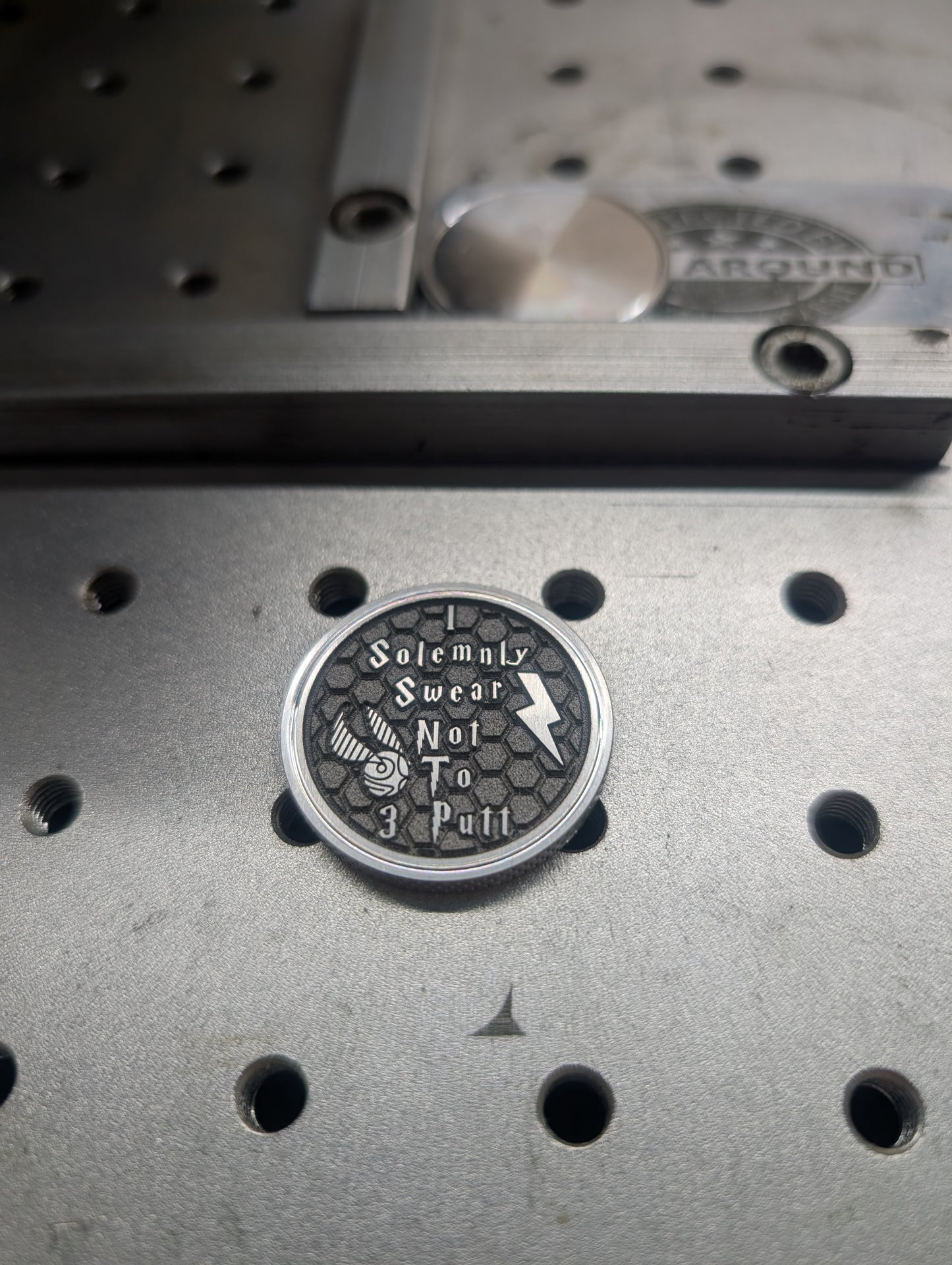 The Marauder's Map- CNC Machined Laser Engraved Billet Aluminum Golf Ball Marker