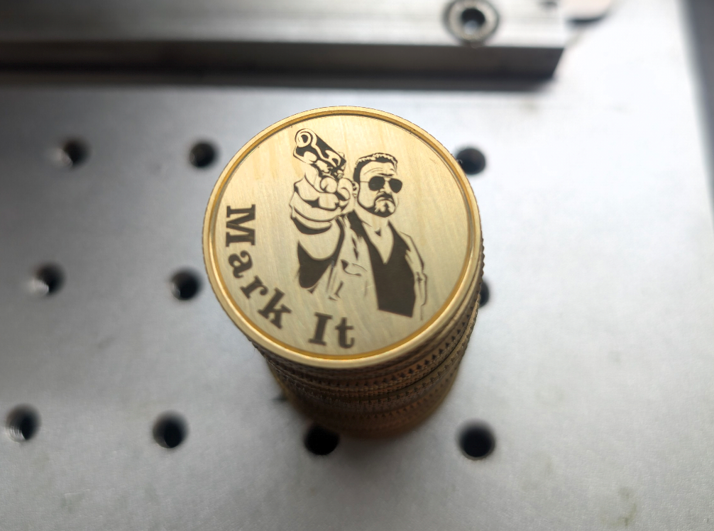 The Walter- Laser Engraved CNC Machined Solid Brass Golf Ball Marker