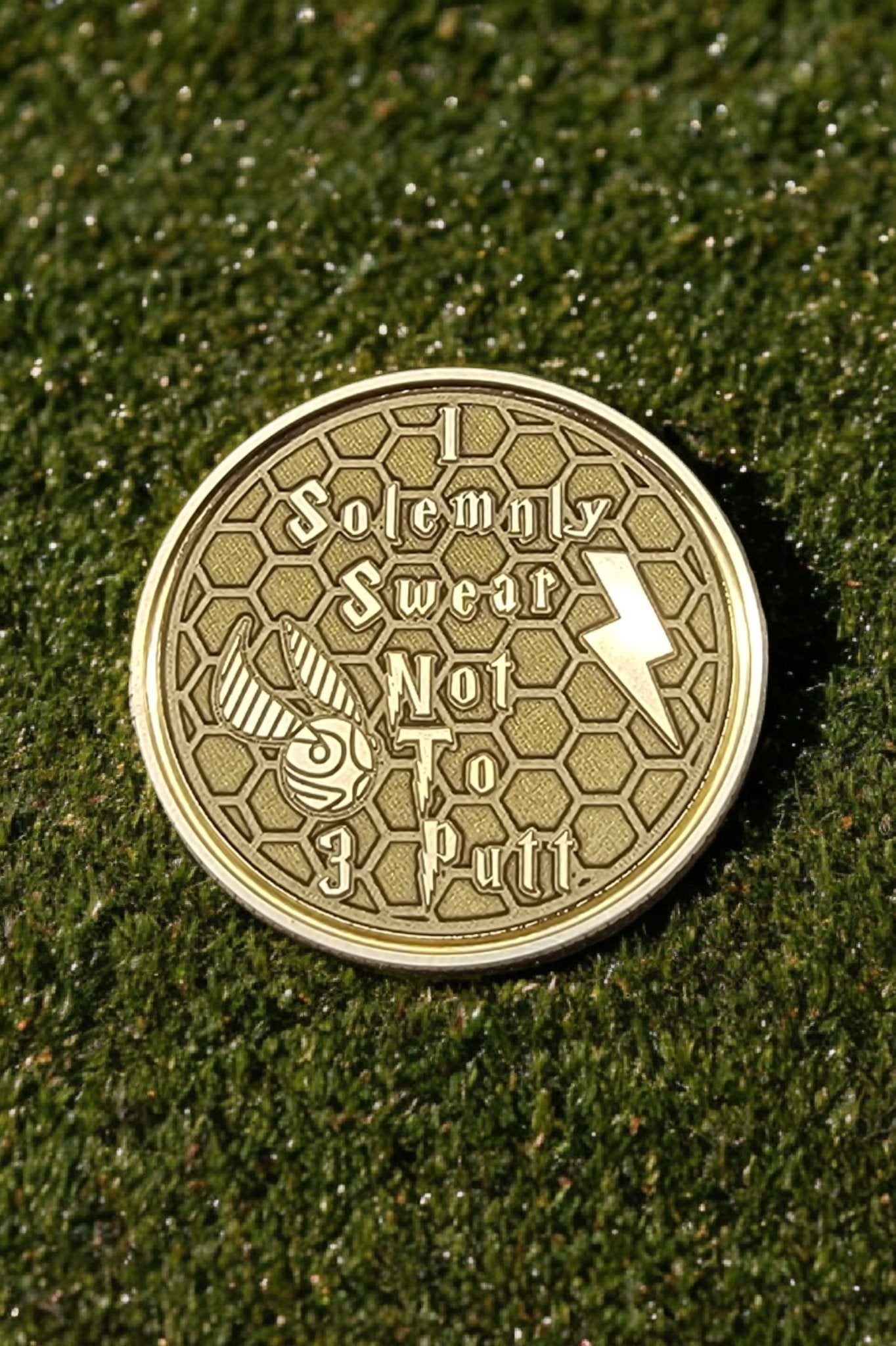 The Marauder's Map CNC Machined Laser Engraved Solid Brass Golf Ball Marker - River Valley Laser Works